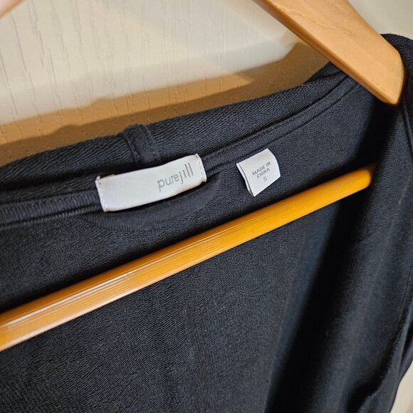 PureJill Black Lightweight Zip-up Hooded Jacket with scoop back, Women's S - Picture 4 of 5